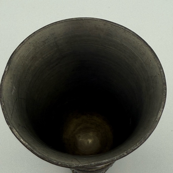 Vintage Fox Wolf Coyote Dog Head Pewter Metal Stirrup Cup / Shot Glass - Picture 6 of 9